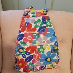 Boden 4/5 Retro Floral Multicolor Floral Kids Overalls 4t 5t